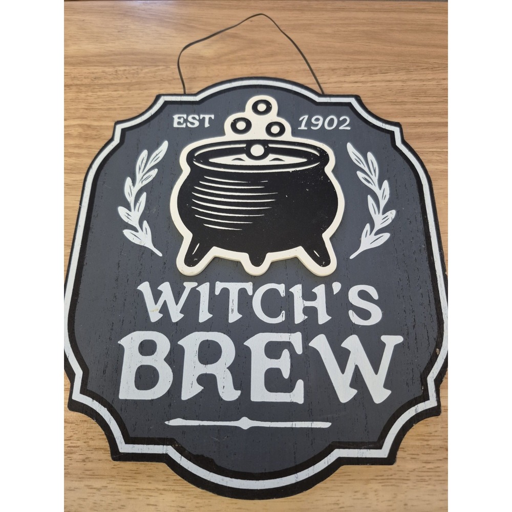 Target Halloween Home Decor Witch's Brew Wall Sign S18